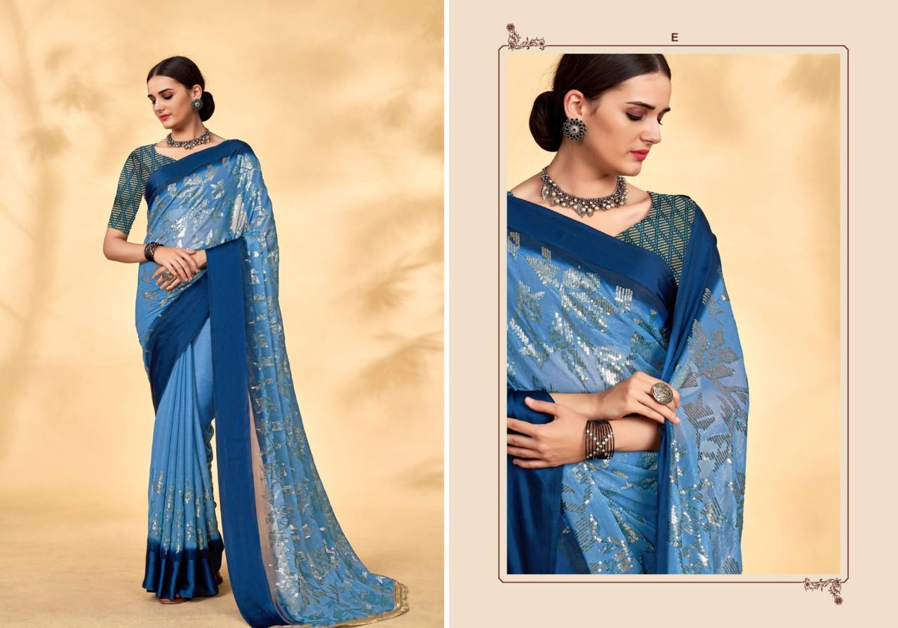 Ynf Varnam New Exclusive Wear Fancy Designer Sequence Satin Saree Collection

